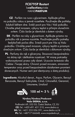 Etiketa k výrobku FC8795P